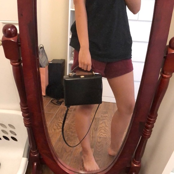 Vegan leather mini briefcase purse crossbody - Picture 4 of 5